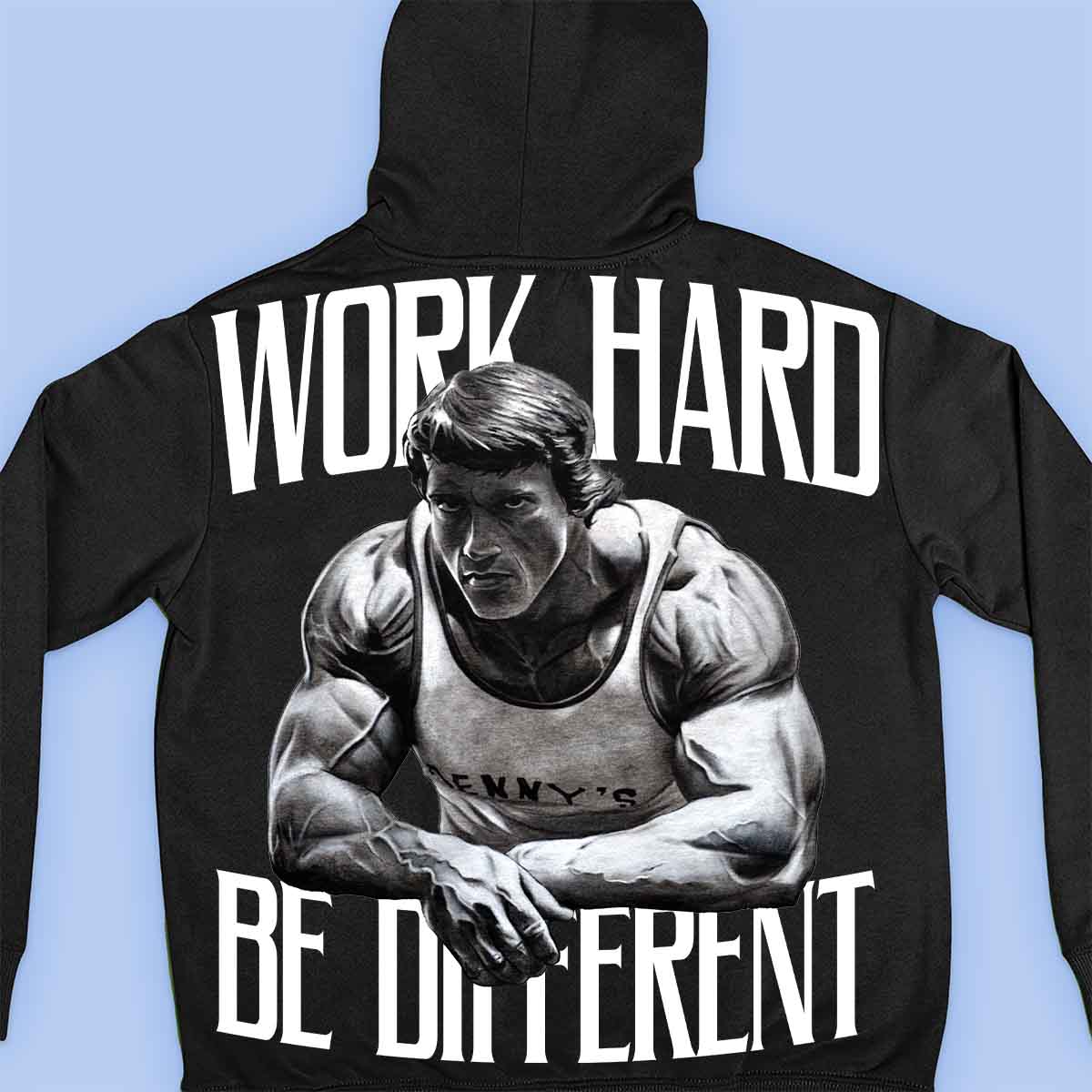 Work Hard - Premium Hoodie Unisex Backprint