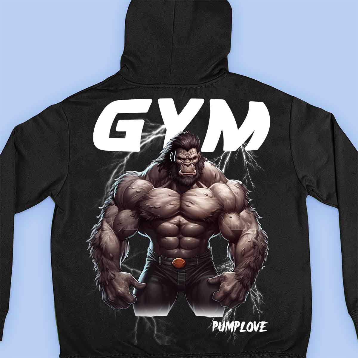 Gym Gorilla - Prémiová mikina Unisex Backprint