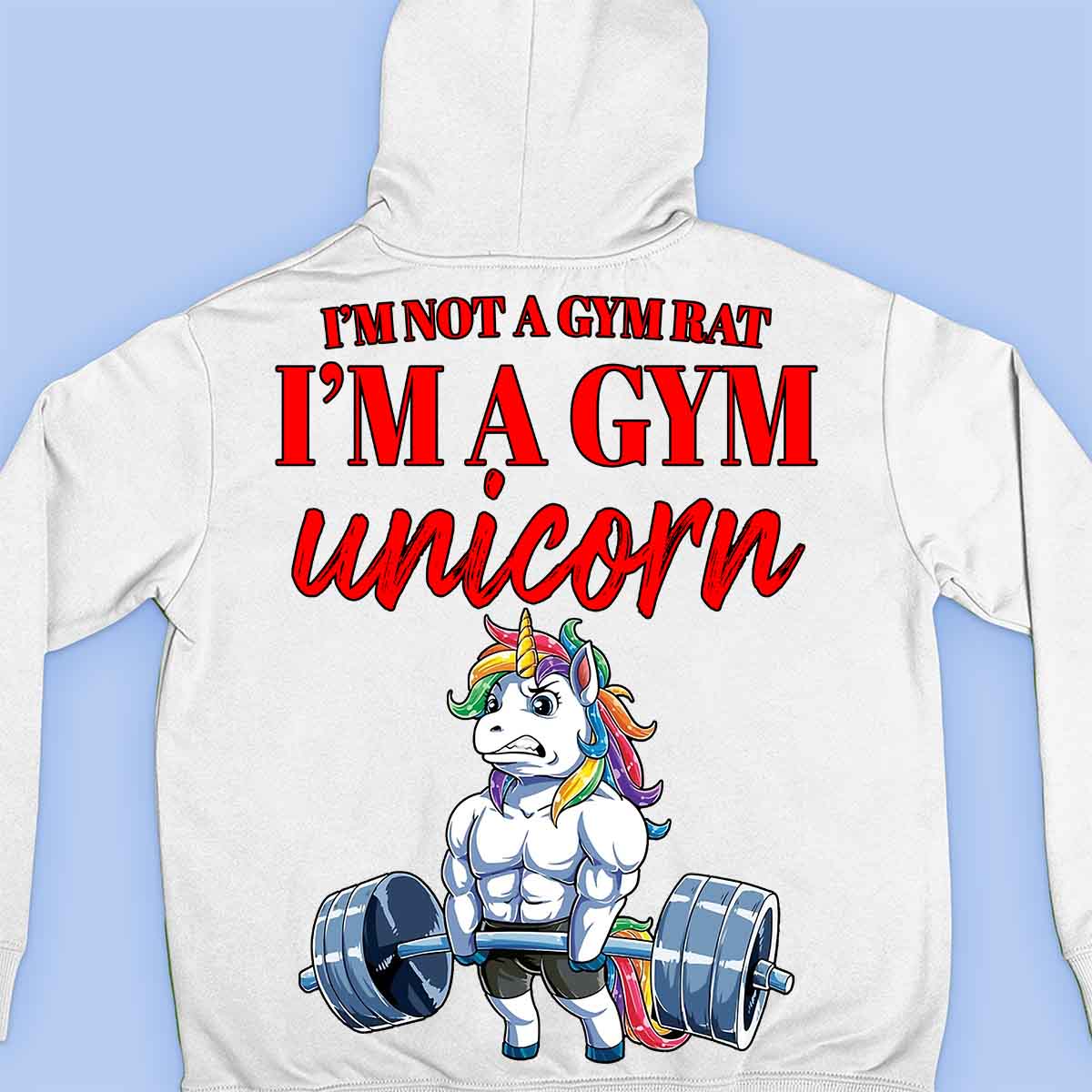 Gym Unicorn - Prémiová mikina Unisex Backprint