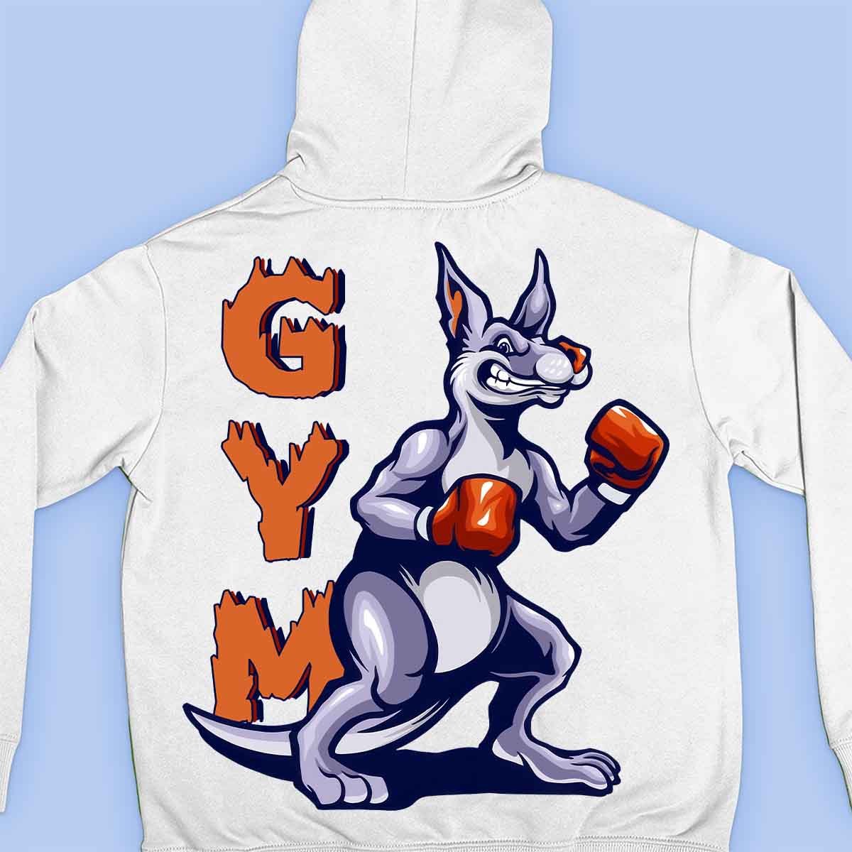 Gym Kangaroo - Prémiová mikina Unisex Backprint