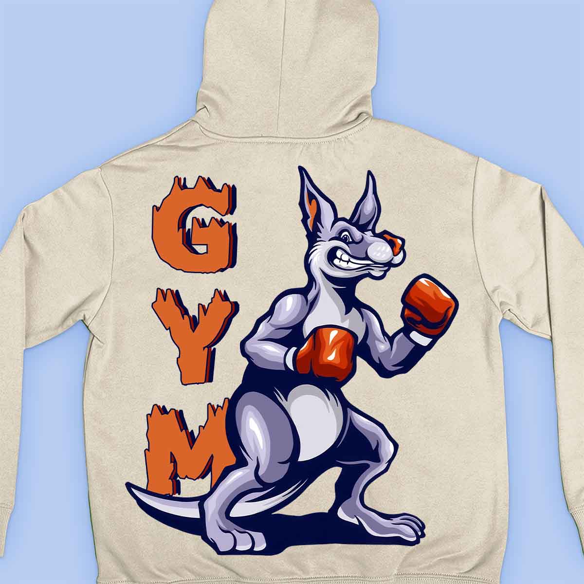 Gym Kangaroo - Prémiová mikina Unisex Backprint