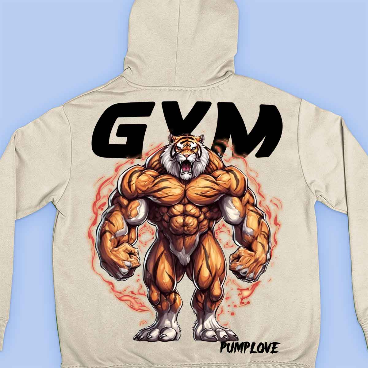 Gym Tiger - Prémiová mikina Unisex Backprint