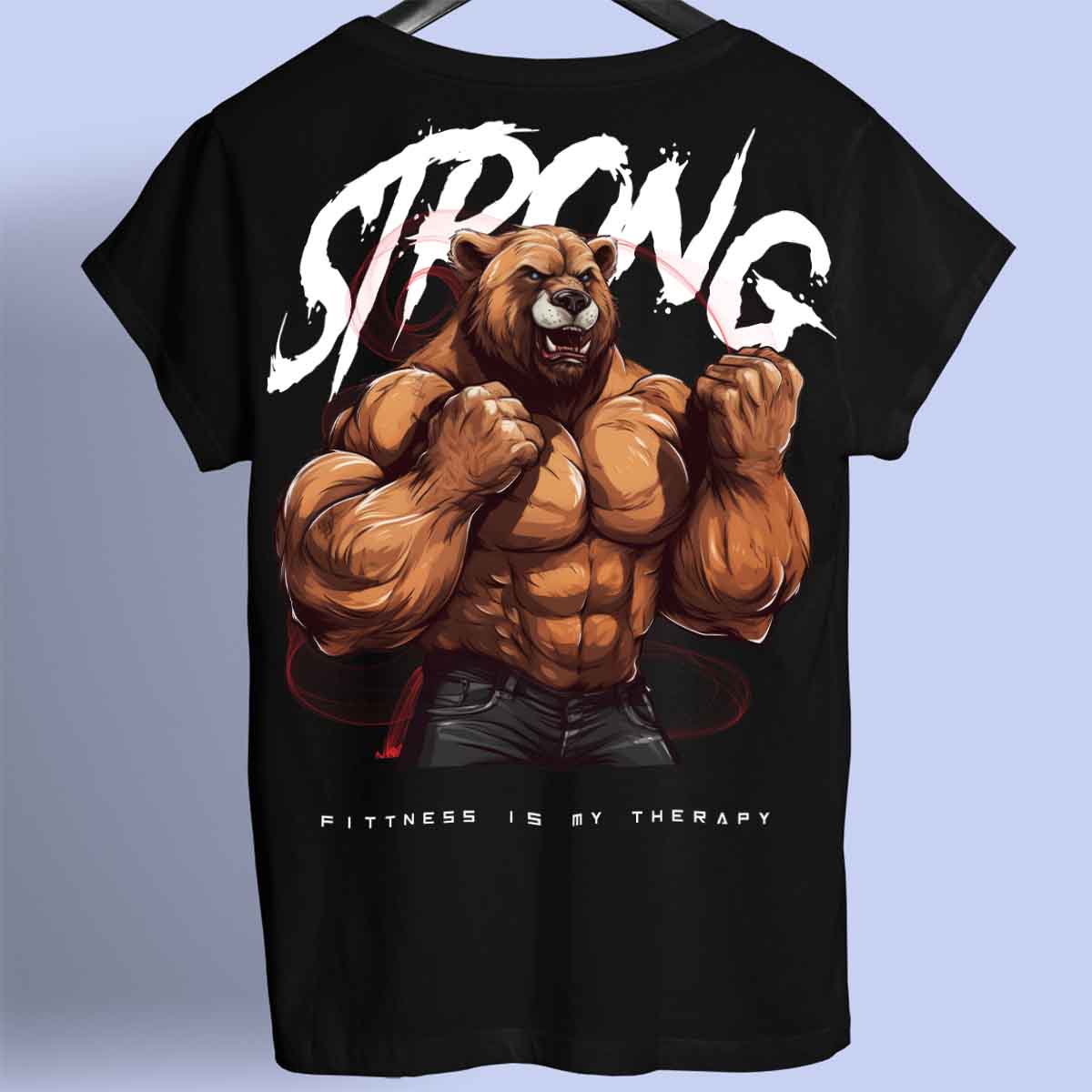 Strong Bear – prémiové tričko Unisex Backprint