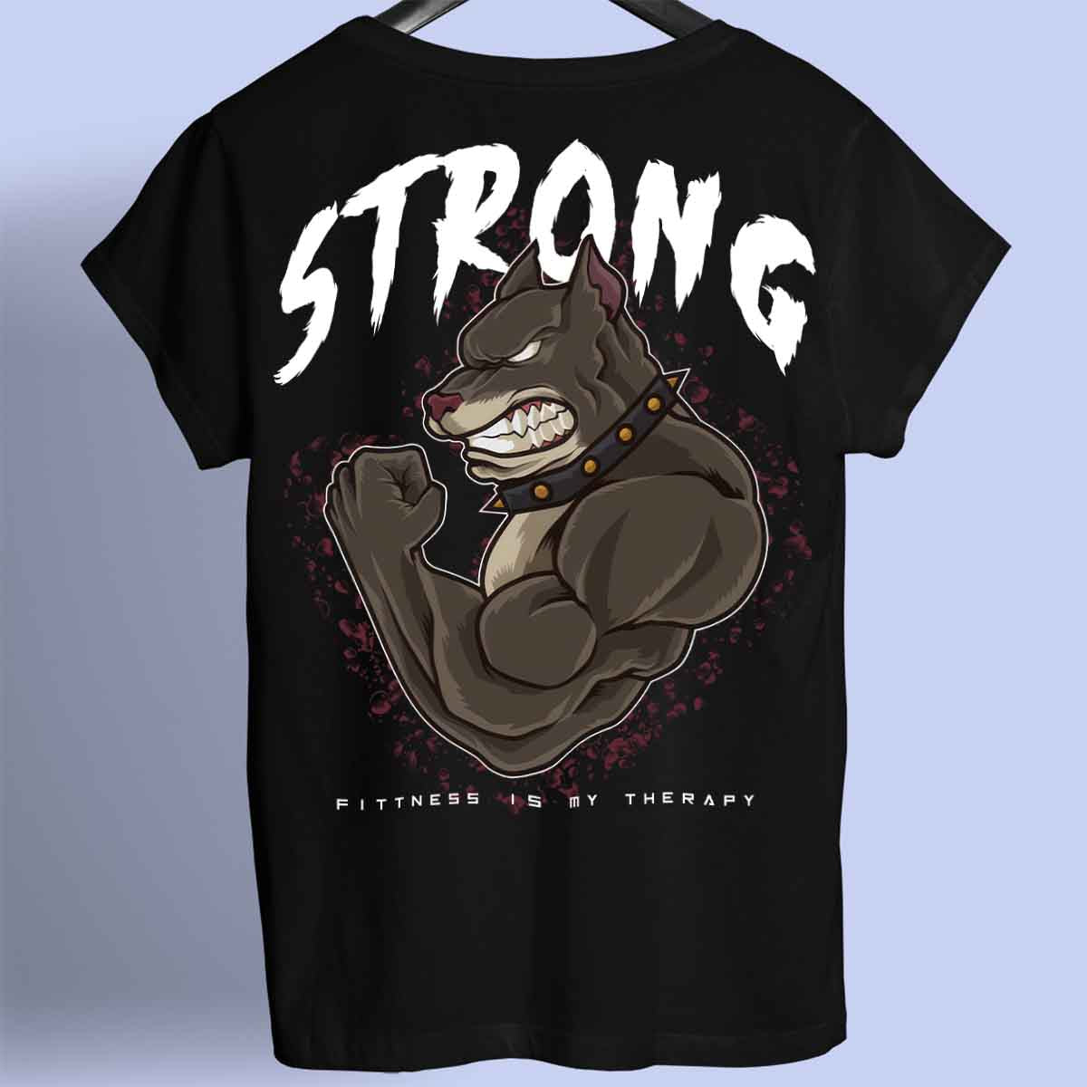 Strong Dog – prémiové tričko Unisex Backprint