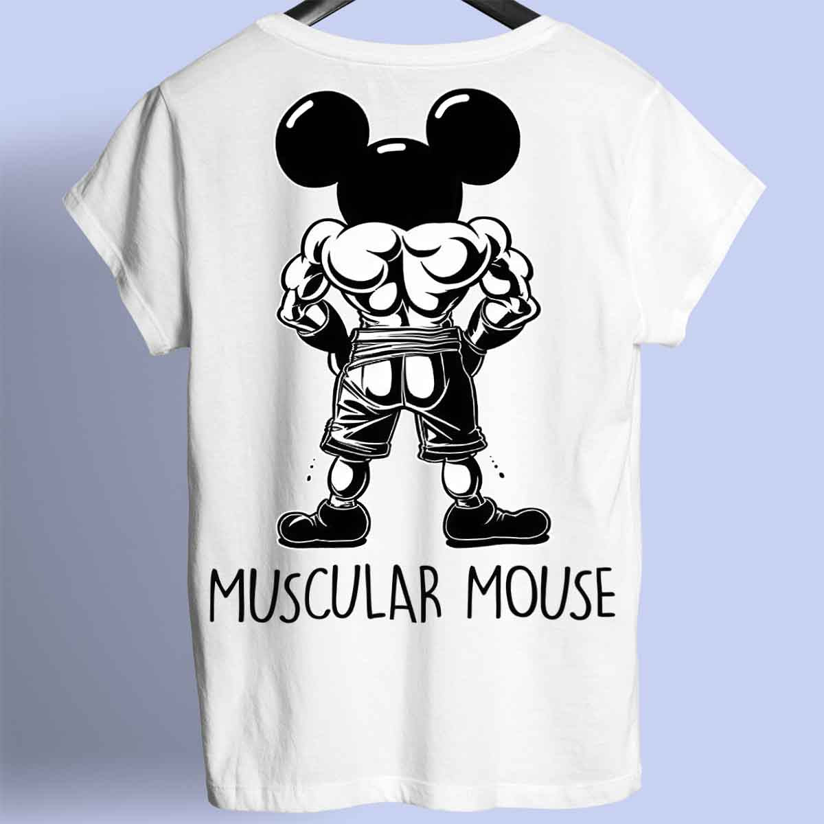 Muscular Mouse – prémiové tričko Unisex Backprint