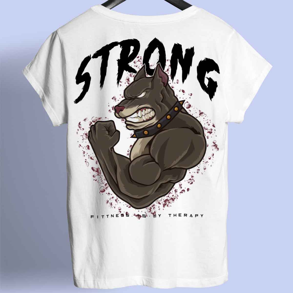 Strong Dog – prémiové tričko Unisex Backprint