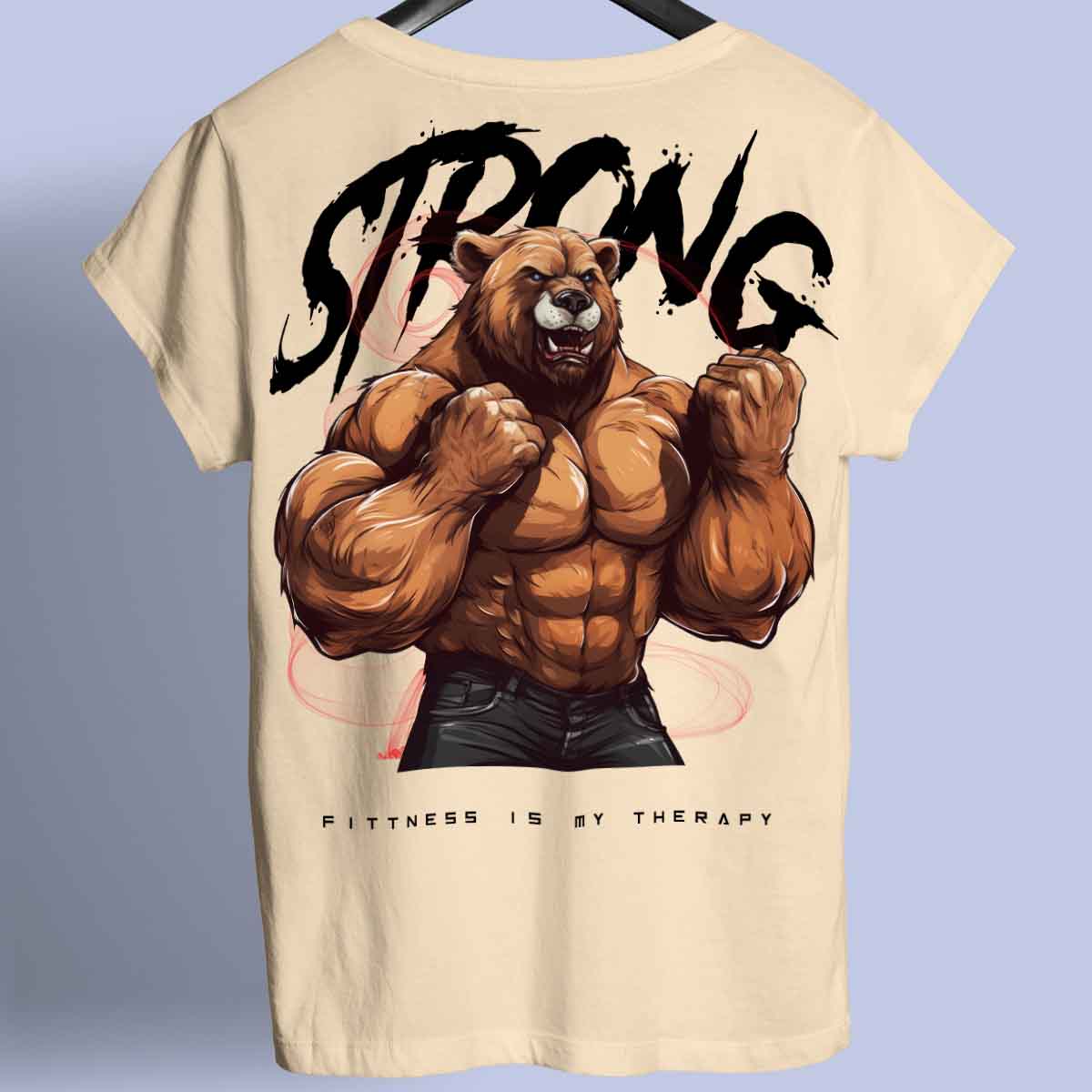 Strong Bear – prémiové tričko Unisex Backprint