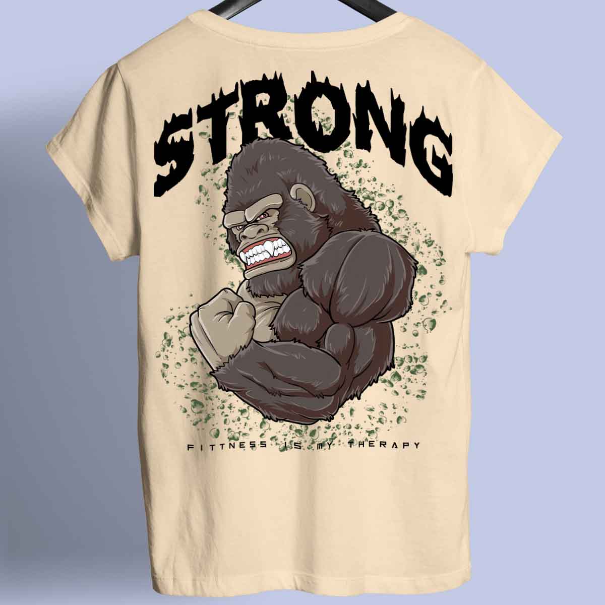 Strong Gorilla – prvotřídní unisexový potisk na tričku