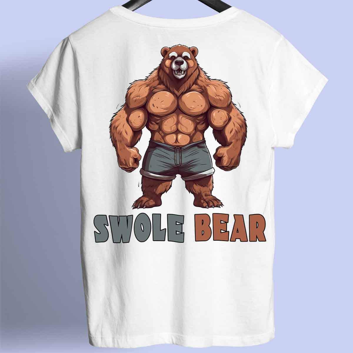 Swole Bear – prémiová košile Unisex Backprint