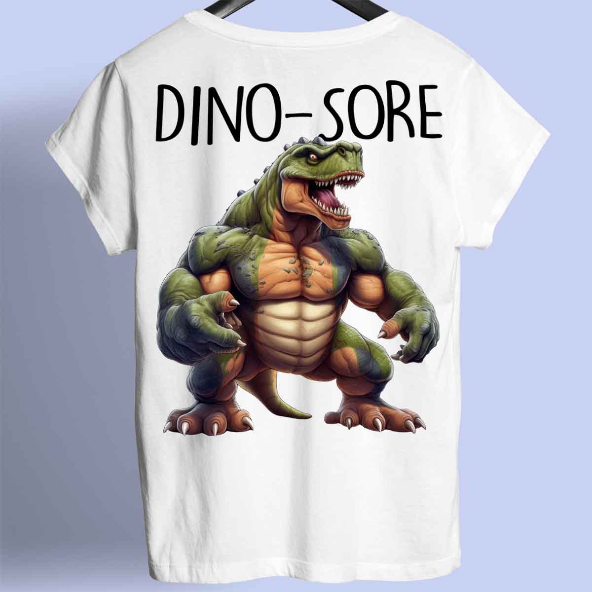 Dino-Sore - Prémiové tričko Unisex Backprint