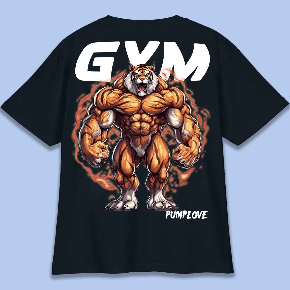 Gym Tiger - Tričko Oversize Unisex s potiskem