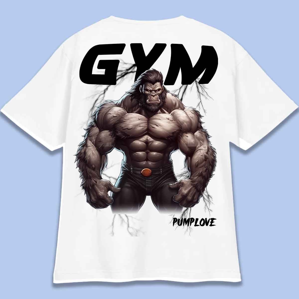 Gym Gorilla - Tričko Oversize Unisex Backprint