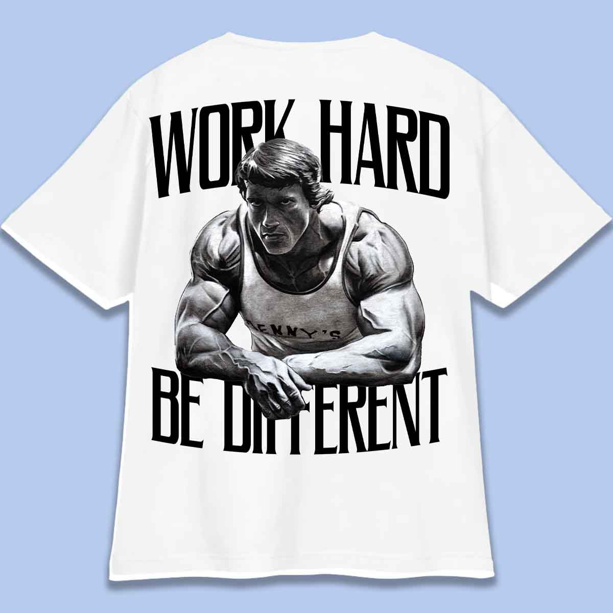 Work Hard - Tričko Oversize Unisex s potiskem