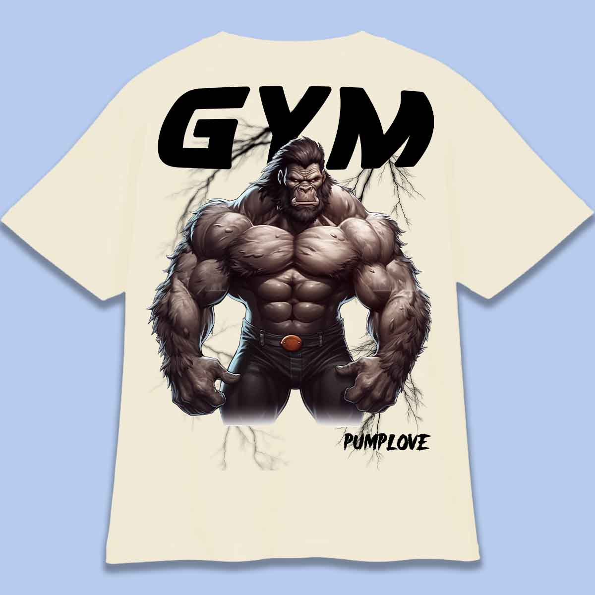 Gym Gorilla - Tričko Oversize Unisex Backprint