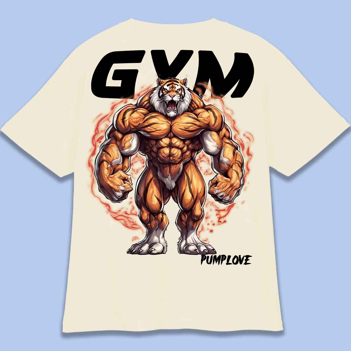 Gym Tiger - Tričko Oversize Unisex s potiskem