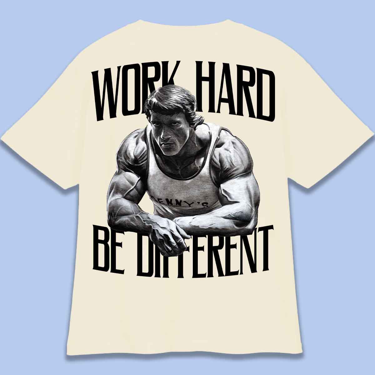 Work Hard - Tričko Oversize Unisex s potiskem