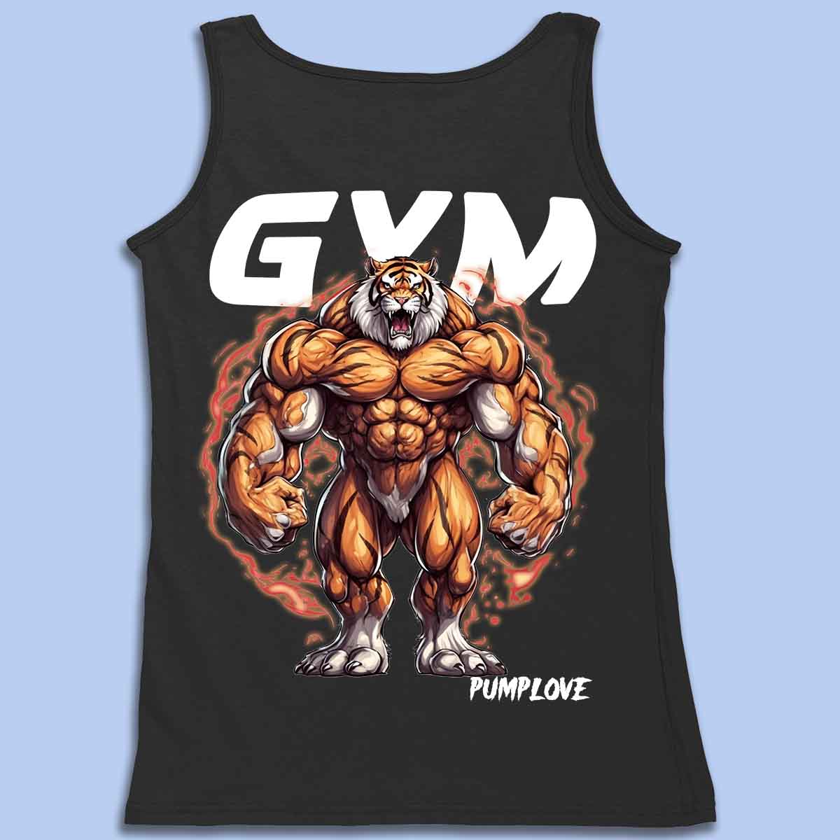 Gym Tiger - prvotřídní tílko Unisex Backprint